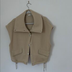 Zara Beige Sleeveless Vest